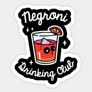 Negroni Drinking Club Cocktail Bartender Retro Sticker